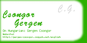 csongor gergen business card